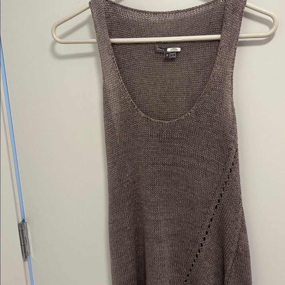 Vince Tan  100% Linen Oversized Sleeveless Top/lightweight summer top